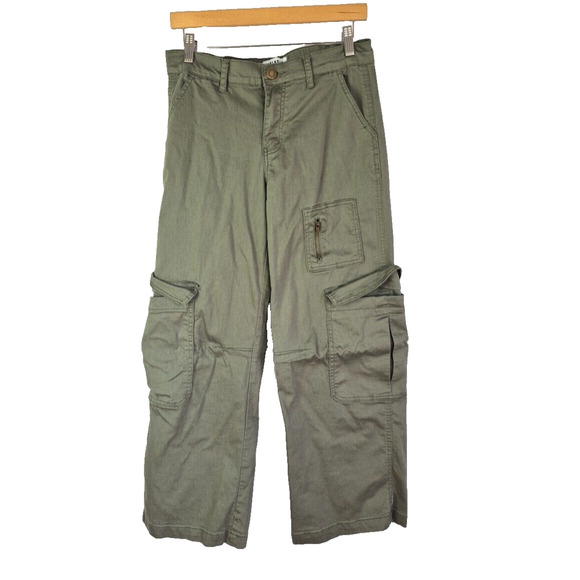 Disclosure Cargo Pants Juniors 9 Womens 29 Army Green Pockets Casual School - Picture 1 of 14